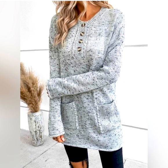 ❤️NWT❤️SWEATER, GREY MARBLED WOMEN’S SIZE XL❤️ - Picture 4 of 8